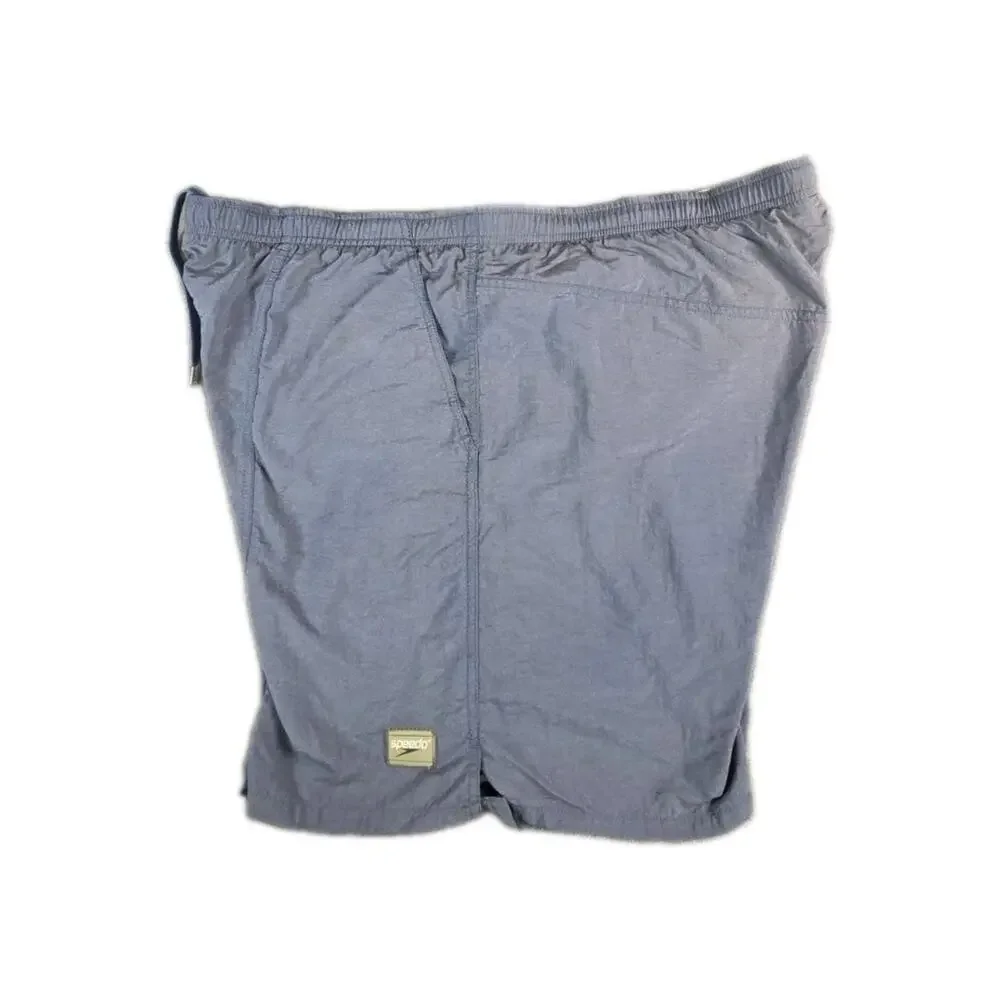 Speedo Swim Shorts Mens XL Blue Elastic Waist Lined Mesh Liner Side Pockets Z3